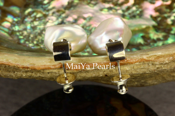 Earrings - Unique Fine Faceted Freshwater Pearls
