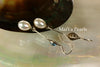Earrings - Swiss Blue Topaz & Waterdrop White Pearls