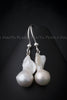 Earrings - Baroque Pearls with tail and 925 Sterling Silver Setting