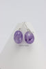 Earrings -  Lavender Amethyst with Argentium Silver Leverback