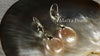 Earrings - AA+ Attractive Purple Coin Freshwater Pearl
