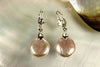 Earrings - AA+ Attractive Purple Coin Freshwater Pearl