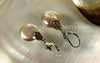 Earrings - AA+ Attractive Purple Coin Freshwater Pearl
