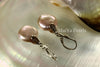 Earrings - AA+ Attractive Purple Coin Freshwater Pearl