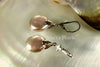 Earrings - AA+ Attractive Purple Coin Freshwater Pearl