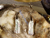 Earrings - High Lustre White Stick Pearl / Biwa Pearl Freshwater
