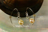 Earrings - Waterdrop Peach Pearl & Graduated Crystals