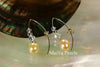 Earrings - Waterdrop Peach Pearl & Graduated Crystals