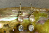 Earrings - Oval Moonstone & Waterdrop Purple FW Pearl