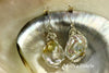 Earrings - Wire Sculpted Rare Bi-color Large Keshi Pearls