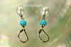 Earrings - Sleep Beauty Turquoise & Waterdrop White Pearls FW