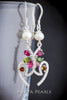 Earrings  -  Keshi Pearl and Natural Tourmaline, Cubic Zirconium