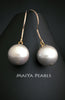 Earrings - Large Round Silver Pearl