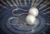 Earrings - Large Round Silver Pearl