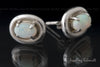 Stud Earrings - Australian Fire Opal inset 925 Sterling Silver