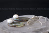 Earrings - Paua Shell and Button Pearls with 925 Sterling Silver