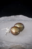 Earrings - Large Golden Coloured Pearl Studs (925 Sterling Silver Settings)