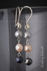Earrings - Triple Pearls & 925 Sterling Silver