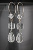 Earrings - Natural and Swarovski Crystal & 925 Sterling Silver Fishhook Clasps
