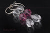 Earrings - Natural and Pink Swarovski Crystals