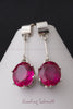 Earrings - Ruby with 925 Silver Setting