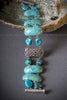 Bracelet - Unique Turquoise Design with 925 Sterling Silver Clasps and links