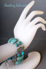 Bracelet - Unique Turquoise Design with 925 Sterling Silver Clasps and links