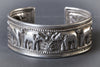 Bracelet - Sterling Silver Hammer Cuff Elephants