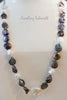 Necklace - Exquisite Keshi Multi Colour Pearls with Sterling Silver Chain