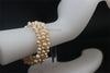 Bracelet - Memory Wire Pearl Triple Strand