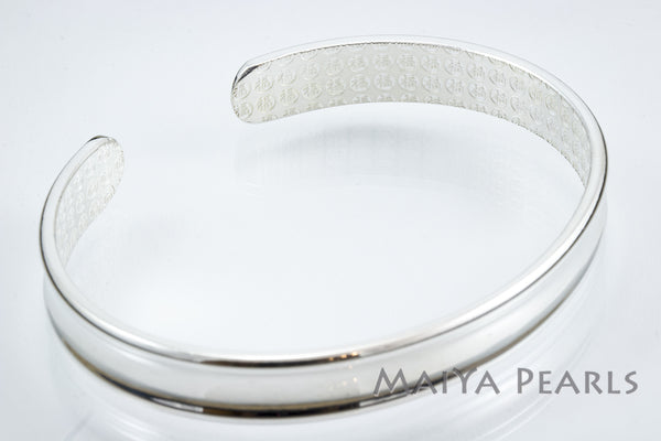 Concave Cuff Bracelet - Pure 999 Solid Silver Band