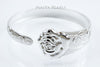 Rose Cuff Bracelet - Pure 999 Solid Silver Rose Design