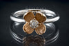 Ring - Top Quality Rose Gold Flower with Diamond