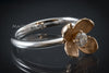 Ring - Top Quality Rose Gold Flower with Diamond