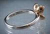 Ring - Top Quality Rose Gold Flower with Diamond