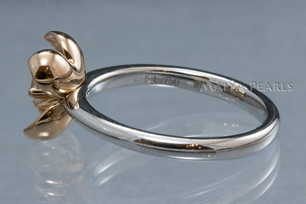 Ring - Top Quality Rose Gold Flower with Diamond