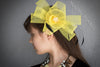 Fascinator  -  Yellow or Pink Bow Hair or Clothing Accessory