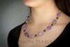 Necklace  -  Lavender and Purple Amethyst & 925 Titanium Adjustable Chain
