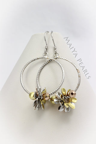 Earrings - 925 sterling silver and plated rose gold