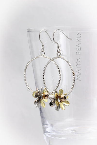 Earrings - 925 sterling silver and plated rose gold