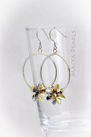Earrings - 925 sterling silver and plated rose gold