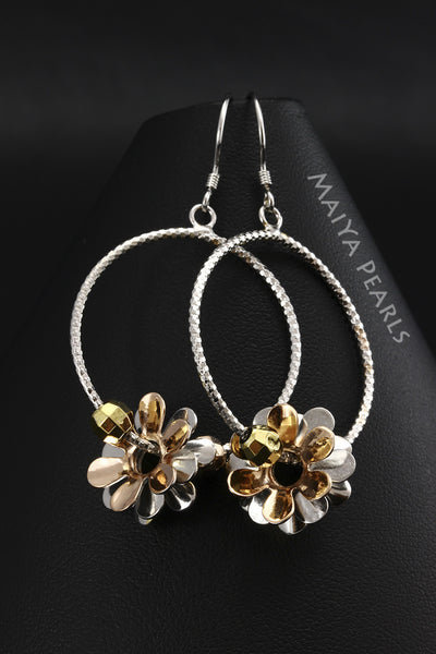 Earrings - 925 sterling silver and plated rose gold