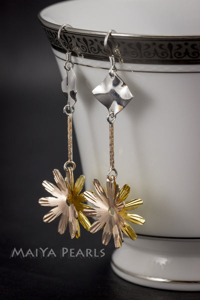 Earrings - 925 sterling silver plated rose gold