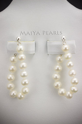 Earrings - 6 - 7mm White Round Freshwater Pearls