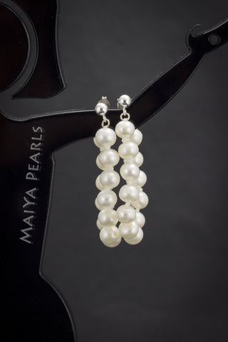 Earrings - 6 - 7mm White Round Freshwater Pearls