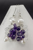 Earrings - Freshwater baroque pearls with Gemstones