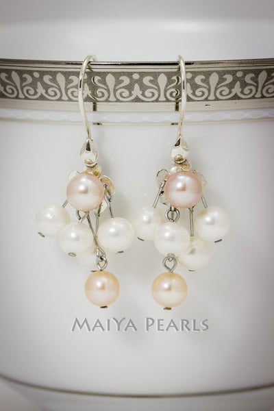 Earrings - Multi Freshwater Pearls