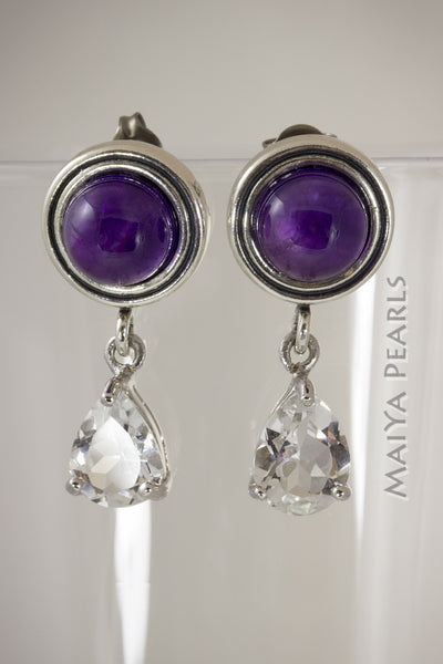 Earrings - AAA Amethyst - Topaz