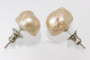 Stud Earrings  -  Peach Baroque Freshwater Pearl