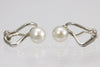 Stud Earrings - Clip On White Round Freshwater Pearls